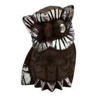 Houten Beeld Uil (20 x 13 cm) - thumbnail