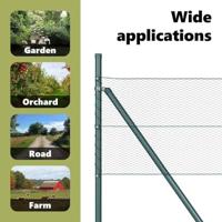 VidaXL Afrasteringspaal groen 25 x 0,6 m (13 mm gaas) staal en pvc - thumbnail