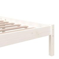 Bedframe massief hout wit 200x200 cm - thumbnail