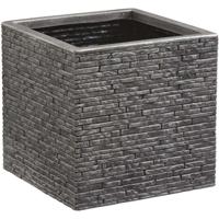 Bloempot Strata Raad van bestuur 39 x 38 x 40 cm Grijs Plastic Vierkant - thumbnail