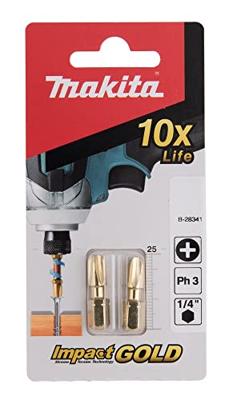Makita Xtt slagschroefbit Lengte 25mm Opname 1/4 Bit maat PH3