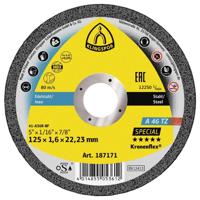 Klingspor A 46 TZ Special 187171 Doorslijpschijf recht 125 mm 25 stuk(s) RVS, Staal - thumbnail