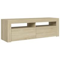 Tv-meubel met LED-verlichting 120x35x40 cm sonoma eikenkleurig - thumbnail