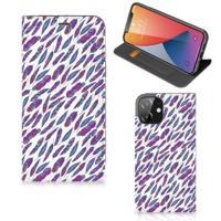 iPhone 12 | iPhone 12 Pro | Hoesje met Magneet | Feathers Color - thumbnail