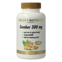Golden Naturals Gember 300mg 90 Vegetarische capsules - thumbnail