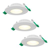 Set van 3 Prado dimbare LED Inbouwspots - 6 watt 570 lumen - CCT instelbare lichtkleur 2700K/4000K/6000K - Lage inbouwdiepte 25 mm - Rond - IP44 voor binnen en buiten - Wit - thumbnail
