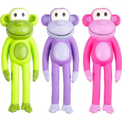 Hondenspeelgoed Latex Aapje - 16 cm 6 x 4.5 x 16 cm Flamingo Multicolor