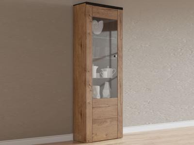 Vitrinekast LARZAC 1 deur lefkas eik