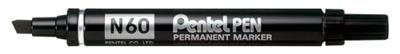 Pentel merkstift pen - afgeschuind N60A - zwart - Q631351