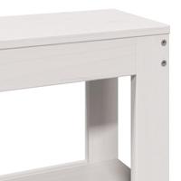 Hoofdbord met schappen 120 cm massief grenenhout wit - thumbnail