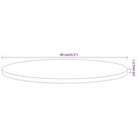 Tafelblad rond Ø 80x3,8 cm massief acaciahout - thumbnail