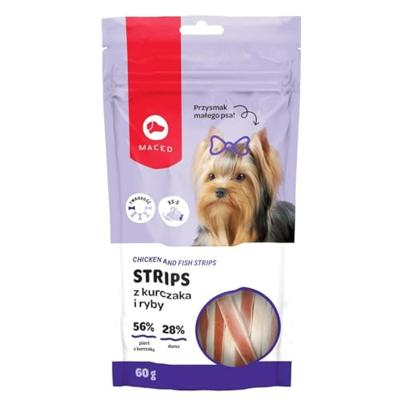 MACED Chicken and fish strips - Hondensnack - 60g
