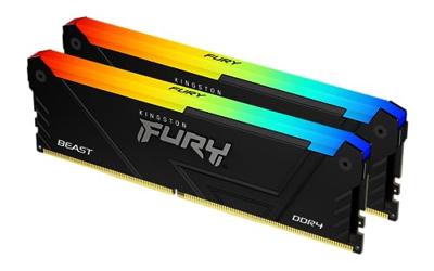 Kingston Beast RGB Werkgeheugenset voor PC DDR4 16 GB 2 x 8 GB 3600 MHz 288-pins DIMM KF436C17BB2AK2/16 Kingston Beast RGB Werkgeheugenset voor PC DDR4 16 GB 2 x 8 GB 3600 MHz 288-pins DIMM KF436C17BB2AK2/16