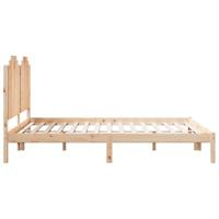Bedframe extra lang zonder matras massief hout 140x210 cm - thumbnail