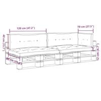 Palletkussens 5 st stof grijs - thumbnail