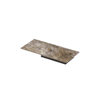 INK Post Wastafel keramische slab envelop bak rechts met 1 kraangat 100x45x1 Earth glossy INK Post Wastafel keramische slab envelop bak rechts met 1 kraangat 100x45x1 Earth glossy