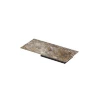 INK Post Wastafel keramische slab envelop bak rechts met 1 kraangat 100x45x1 Earth glossy - thumbnail
