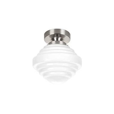 Highlight Nikkel plafondlampYork wit glas Ø 15cm - G1870.00 + O1103.30