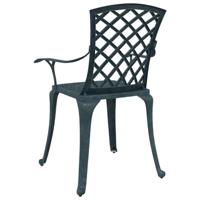 Tuinstoelen 2 st gietaluminium groen - thumbnail