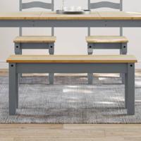 Eetkamerbank Panama 105x30x45 cm massief grenenhout grijs - thumbnail