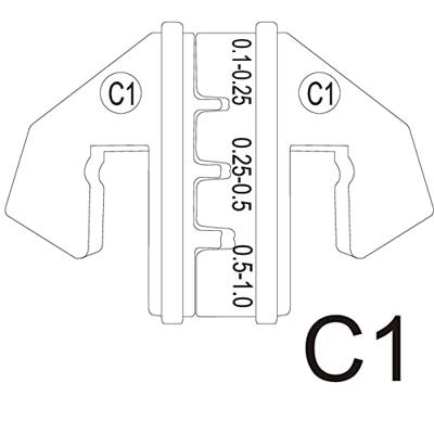 TOOLCRAFT PLE-0C1 Krimp-onderdelen Platte stekkers Krimpbereik: 0.1 tot 1 mm² Geschikt voor merk: TOOLCRAFT PZ-500