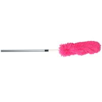 Plumeau/duster microvezel met telescoopsteel 75 - 150 cm roze - plumeaus - thumbnail