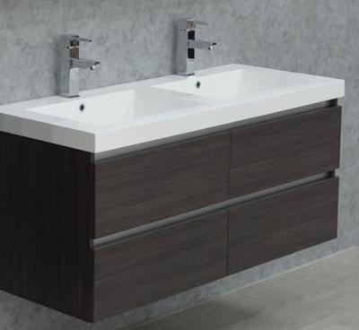 Wiesbaden Vision onderkast dubbel+ 4 laden 120x46 houtnerf grijs