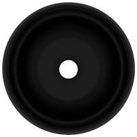 Wastafel rond 40x15 cm keramiek matzwart - thumbnail