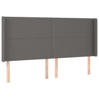Boxspring met matras en LED kunstleer grijs 180x200 cm - thumbnail