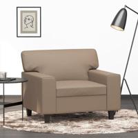 Fauteuil 60 cm kunstleer cappuccinokleurig - thumbnail