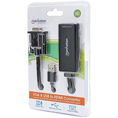 Manhattan AV Converter 152426 [VGA, USB 2.0 - HDMI] 1920 x 1080 Pixel