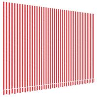 VidaXL Vervangingsdoek voor luifel gestreept 4,5x3 m rood en wit - thumbnail