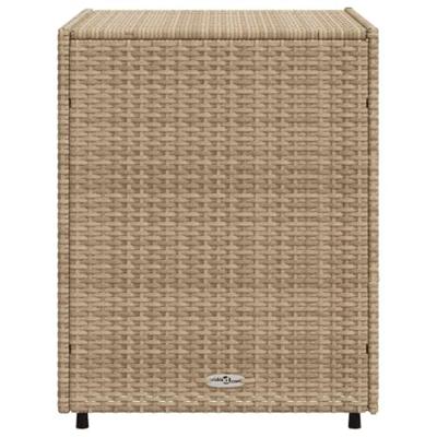 Tuinkast 55x59x69 cm poly rattan beige