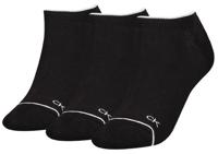 Calvin Klein Dames Sneakersokken 3-pack Zwart-One Size (37-41) - thumbnail