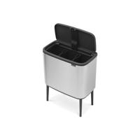 Brabantia 316081 vuilnisbak 33 l Rechthoekig Roestvrijstaal Zwart, Roestvrijstaal - thumbnail