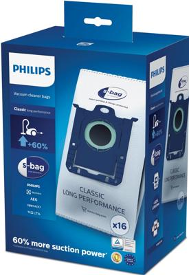 Philips fc8021/05 s-bag classic stofzakken jaarpakket 16 stuks Philips fc8021/05 s-bag classic stofzakken jaarpakket 16 stuks