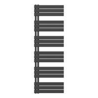 Handdoekradiator BWS Boss Links aansluiting 1021W 180x60 cm Mat Zwart - thumbnail