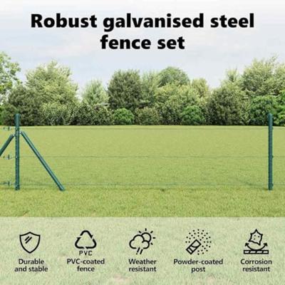 VidaXL Afrasteringspaal groen 25 x 0,5 m (13 mm gaas) staal