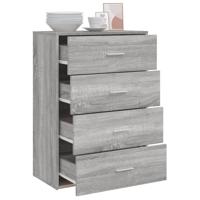 Dressoir 60x31x84 cm bewerkt hout grijs sonoma eikenkleurig - thumbnail