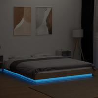 Bedframe met LED-verlichting sonoma eikenkleurig 150x200 cm - thumbnail