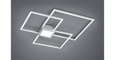 Trio Vierkante plafondlampHydra 65cm grijs - 676210407