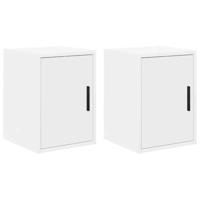 Garagewandkasten 2 st spaanplaat wit - thumbnail