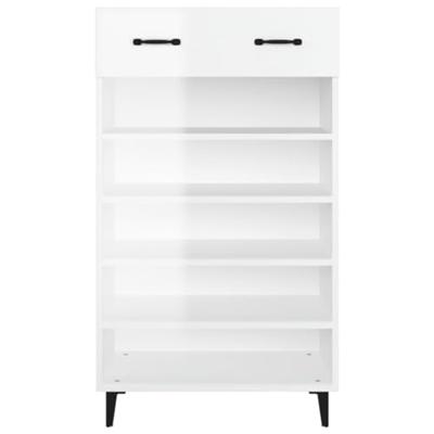 VidaXL Schoenenkast 60x35x105 cm bewerkt hout hoogglans wit