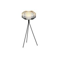 Vloerlamp DKD Home Decor Zwart Gouden Ijzer 50 W 220 V 39 x 39 x 103 cm - thumbnail