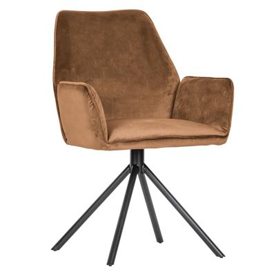 Woood Exclusive Amber Eetkamerstoel - Fluweel Karamel Woood Exclusive Amber Eetkamerstoel - Fluweel Karamel