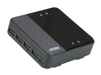 Aten US434-AT USB 3.0 randapparatuurschakelaar met 4 poorten, zwart - thumbnail