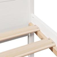 Bedframe zonder matras massief grenenhout wit 135x190 cm - thumbnail