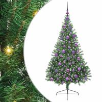 VidaXL Kunstmatig voorverlicht kerstboom met 300 led groen 180 cm pvc - thumbnail