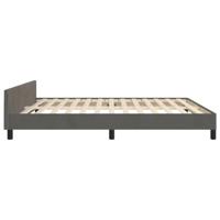 Bedframe zonder matras 160x200 cm fluweel donkergrijs - thumbnail