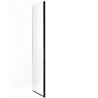 Aquasplash Draaibare Douchewand 30x200 cm 8 mm NANO Glas Mat Zwart Aquasplash - thumbnail